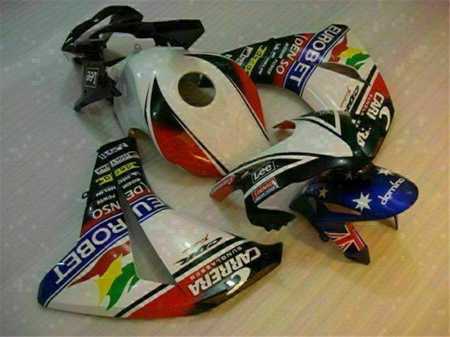 Cheap 2008-2011 White Blue Honda CBR1000RR Motorcycle Fairing
