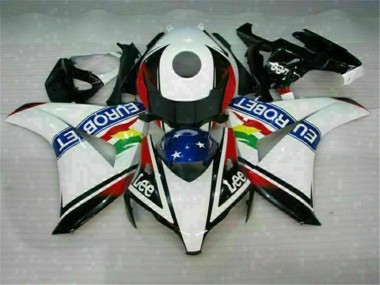 Cheap 2008-2011 White Blue Red Eurobet Lee Honda CBR1000RR Motorcycle Fairing Kit