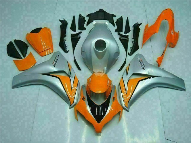 Cheap 2008-2011 Orange Silver Honda CBR1000RR Motorcyle Fairings