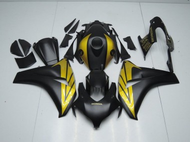 Cheap 2008-2011 Matte Black and Gold Honda CBR1000RR Bike Fairings