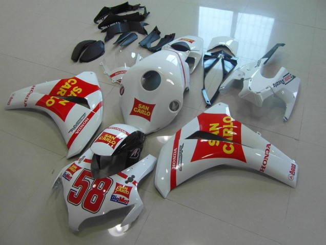 Cheap 2008-2011 White San Carlo Honda CBR1000RR Motorcycle Bodywork