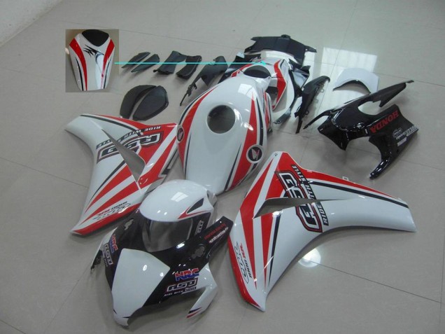 Cheap 2008-2011 White Red Rsd Honda CBR1000RR Motorcycle Fairing Kit