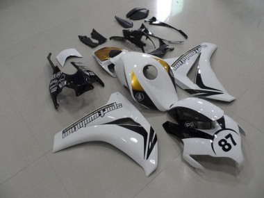Cheap 2008-2011 Black and White and Gold Honda CBR1000RR Bike Fairings