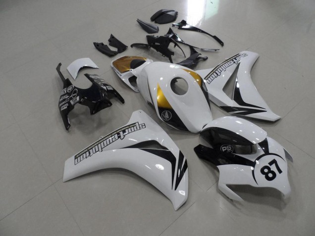 Cheap 2008-2011 Black and White and Gold Honda CBR1000RR Bike Fairings