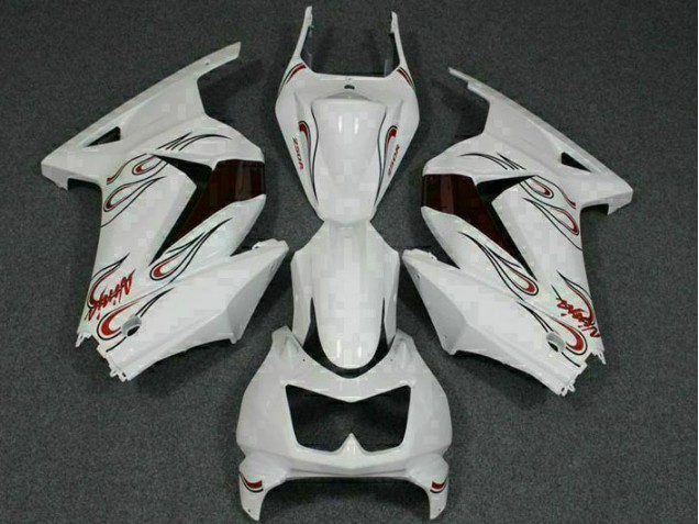 Cheap 2008-2012 White Red Kawasaki EX250 Motorcylce Fairings Cheap 2008-2012 White Red Kawasaki EX250 Motorcylce Fairings
