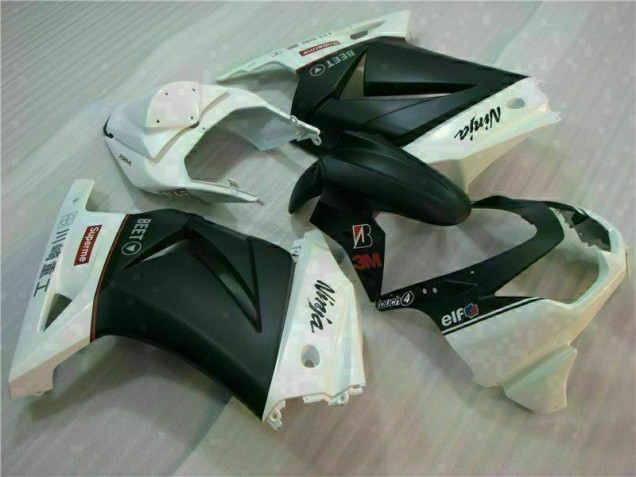 Cheap 2008-2012 White Black Ninja 3M Kawasaki EX250 Motorcycle Fairings Cheap 2008-2012 White Black Ninja 3M Kawasaki EX250 Motorcycle Fairings