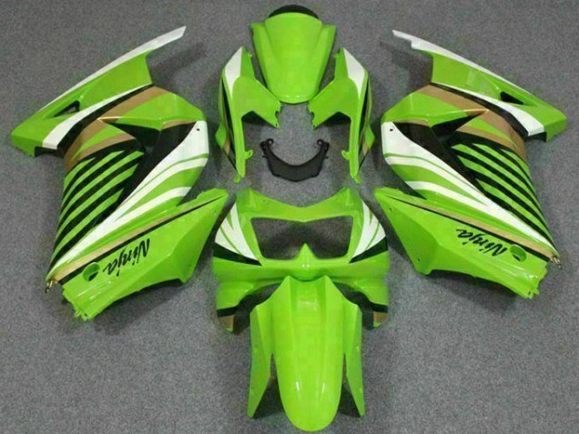 Cheap 2008-2012 Green White Black Ninja Kawasaki EX250 Replacement Motorcycle Fairings Cheap 2008-2012 Green White Black Ninja Kawasaki EX250 Replacement Motorcycle Fairings