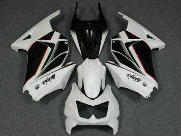 Cheap 2008-2012 White Black Ninja Kawasaki EX250 Replacement Fairings Cheap 2008-2012 White Black Ninja Kawasaki EX250 Replacement Fairings