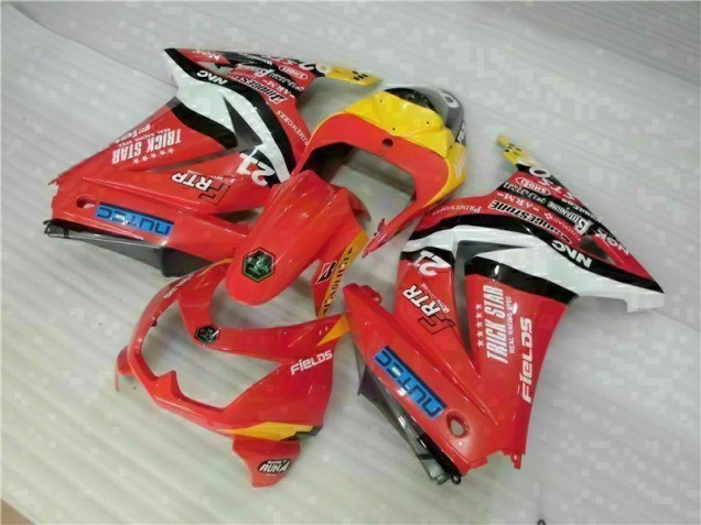 Cheap 2008-2012 Red Yellow Kawasaki EX250 Motorcycle Fairing Kit Cheap 2008-2012 Red Yellow Kawasaki EX250 Motorcycle Fairing Kit
