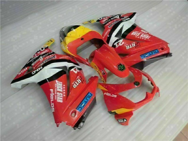 Cheap 2008-2012 Red Yellow Kawasaki EX250 Motorcycle Fairing Kit Cheap 2008-2012 Red Yellow Kawasaki EX250 Motorcycle Fairing Kit