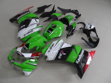 Cheap 2008-2012 Green White Black Kawasaki ZX250R Motor Fairings