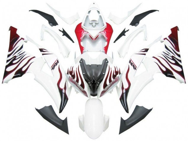 Cheap 2008-2016 White Red Flame R6 Yamaha YZF R6 Motorbike Fairing Cheap 2008-2016 White Red Flame R6 Yamaha YZF R6 Motorbike Fairing