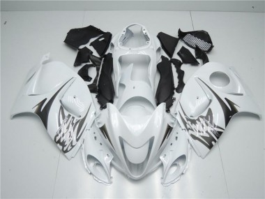 Cheap 2008-2019 White Suzuki GSXR 1300 Hayabusa Replacement Motorcycle Fairings