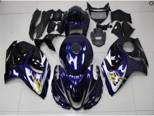 Cheap 2008-2019 Blue Gold Suzuki GSXR 1300 Hayabusa Motorcycle Bodywork Cheap 2008-2019 Blue Gold Suzuki GSXR 1300 Hayabusa Motorcycle Bodywork