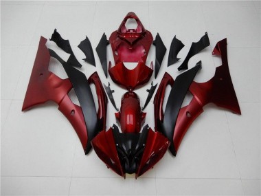 Cheap 2008-2016 Red Black Yamaha YZF R6 Bike Fairing Kit