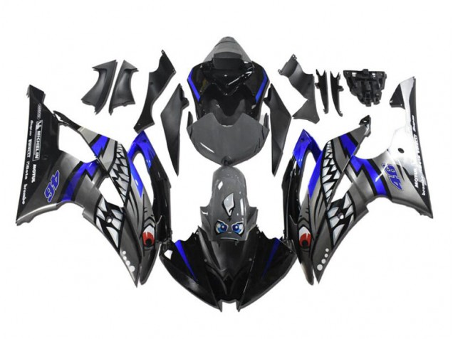 Cheap 2008-2016 Grey Blue Shark Yamaha YZF R6 Motorcycle Fairing Kit Cheap 2008-2016 Grey Blue Shark Yamaha YZF R6 Motorcycle Fairing Kit