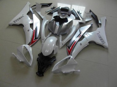 Cheap 2008-2016 Pearl White Silver Yamaha YZF R6 Moto Fairings