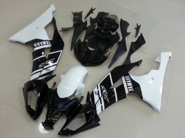 Cheap 2008-2016 White and Black Yamaha YZF R6 Motorcycle Fairings