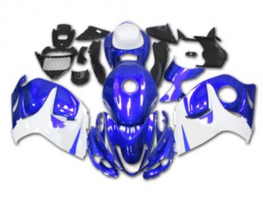 Cheap 2008-2019 Blue White Suzuki GSXR 1300 Hayabusa Motorcycle Replacement Fairings