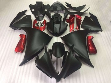 Cheap 2009-2011 Matte Black Glossy Red Yamaha YZF R1 Motorcycle Fairings Kit