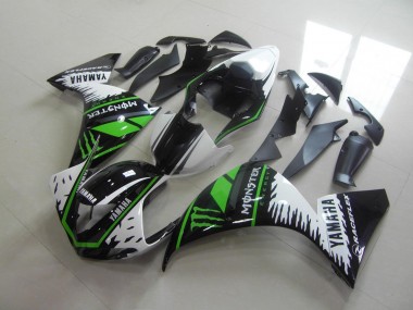 Cheap 2009-2011 White Green Monster Yamaha YZF R1 Motorcycle Fairings Kit