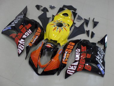 Cheap 2009-2012 Yellow Rossi Race Honda CBR600RR Motorcycle Fairings Kits