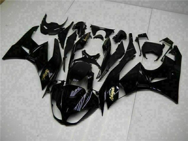 Cheap 2009-2012 Black Gold Ninja Kawasaki ZX6R Motorcycle Replacement Fairings Cheap 2009-2012 Black Gold Ninja Kawasaki ZX6R Motorcycle Replacement Fairings