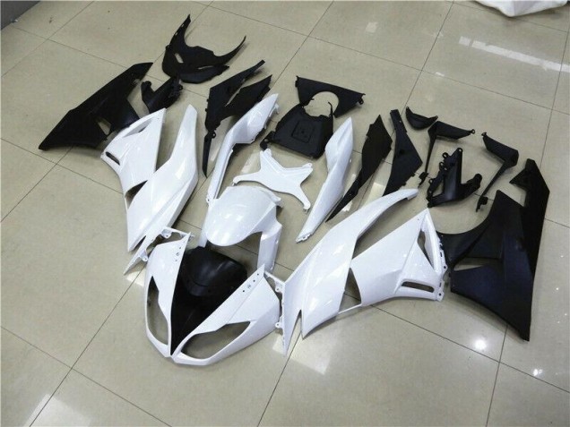 Cheap 2009-2012 White Kawasaki ZX6R Motorcyle Fairings Cheap 2009-2012 White Kawasaki ZX6R Motorcyle Fairings