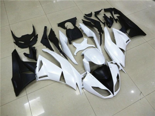 Cheap 2009-2012 White Kawasaki ZX6R Motorcyle Fairings Cheap 2009-2012 White Kawasaki ZX6R Motorcyle Fairings