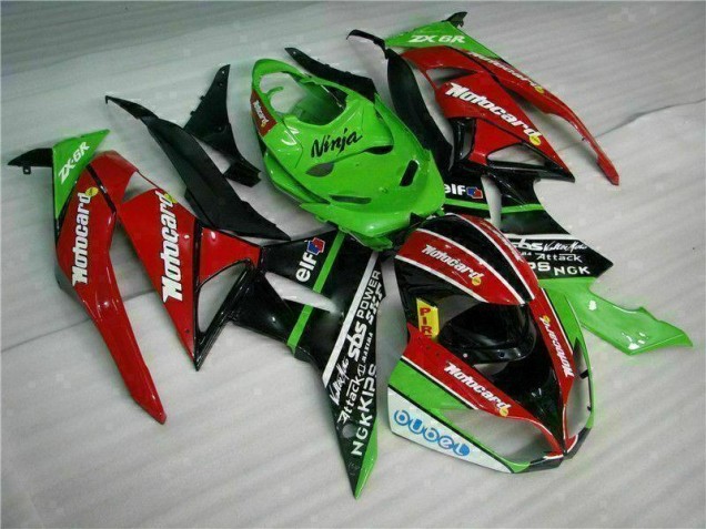 Cheap 2009-2012 Black Red Green Motorcard Kawasaki ZX6R Motor Fairings Cheap 2009-2012 Black Red Green Motorcard Kawasaki ZX6R Motor Fairings