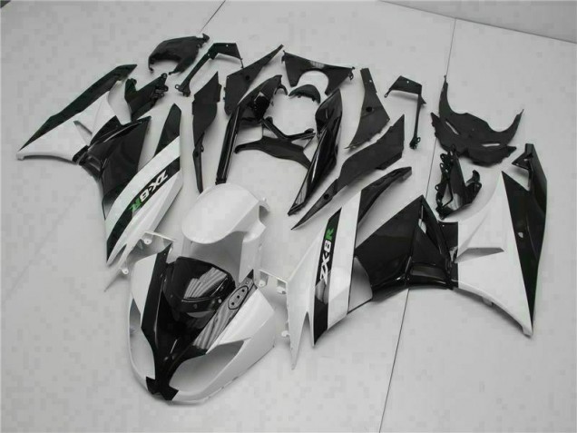 Cheap 2009-2012 Black White Kawasaki ZX6R Motorcycle Fairings Cheap 2009-2012 Black White Kawasaki ZX6R Motorcycle Fairings