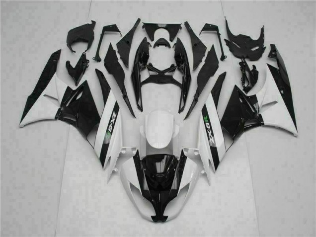 Cheap 2009-2012 Black White Kawasaki ZX6R Motorcycle Fairings Cheap 2009-2012 Black White Kawasaki ZX6R Motorcycle Fairings