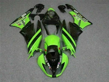 Cheap 2009-2012 Black Green 3M Touch4 Kawasaki ZX6R Motorbike Fairing