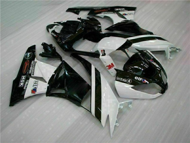 Cheap 2009-2012 Black White 3M Touch4 Kawasaki ZX6R Bike Fairings Cheap 2009-2012 Black White 3M Touch4 Kawasaki ZX6R Bike Fairings