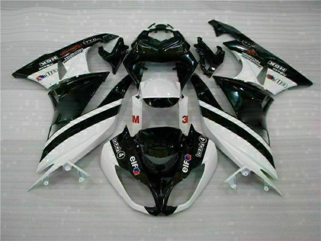 Cheap 2009-2012 Black White 3M Touch4 Kawasaki ZX6R Bike Fairings Cheap 2009-2012 Black White 3M Touch4 Kawasaki ZX6R Bike Fairings