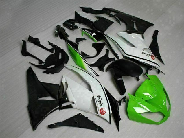 Cheap 2009-2012 Green Black White 25 Kawasaki ZX6R Bike Fairings Cheap 2009-2012 Green Black White 25 Kawasaki ZX6R Bike Fairings
