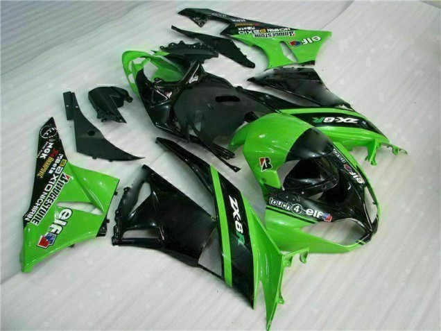 Cheap 2009-2012 Green Black Kawasaki ZX6R Motor Bike Fairings Cheap 2009-2012 Green Black Kawasaki ZX6R Motor Bike Fairings