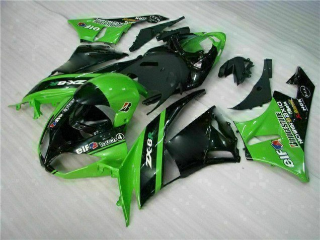 Cheap 2009-2012 Green Black Kawasaki ZX6R Motor Bike Fairings Cheap 2009-2012 Green Black Kawasaki ZX6R Motor Bike Fairings