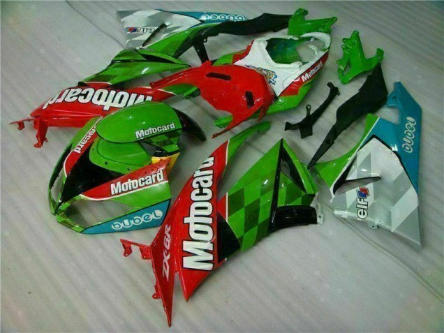 Cheap 2009-2012 Red Green Motocard Kawasaki ZX6R Replacement Motorcycle Fairings Cheap 2009-2012 Red Green Motocard Kawasaki ZX6R Replacement Motorcycle Fairings