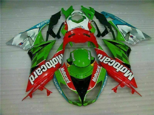 Cheap 2009-2012 Red Green Motocard Kawasaki ZX6R Replacement Motorcycle Fairings Cheap 2009-2012 Red Green Motocard Kawasaki ZX6R Replacement Motorcycle Fairings