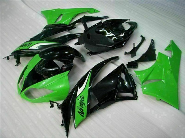 Cheap 2009-2012 Black Green Kawasaki ZX6R Bike Fairing Kit Cheap 2009-2012 Black Green Kawasaki ZX6R Bike Fairing Kit