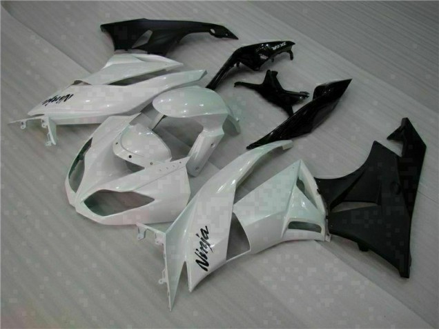 Cheap 2009-2012 White Black Kawasaki ZX6R Motorcycle Fairings Kits Cheap 2009-2012 White Black Kawasaki ZX6R Motorcycle Fairings Kits