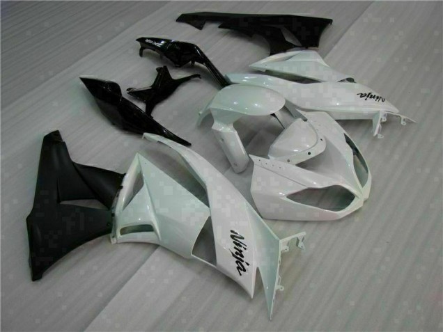 Cheap 2009-2012 White Black Kawasaki ZX6R Motorcycle Fairings Kits Cheap 2009-2012 White Black Kawasaki ZX6R Motorcycle Fairings Kits