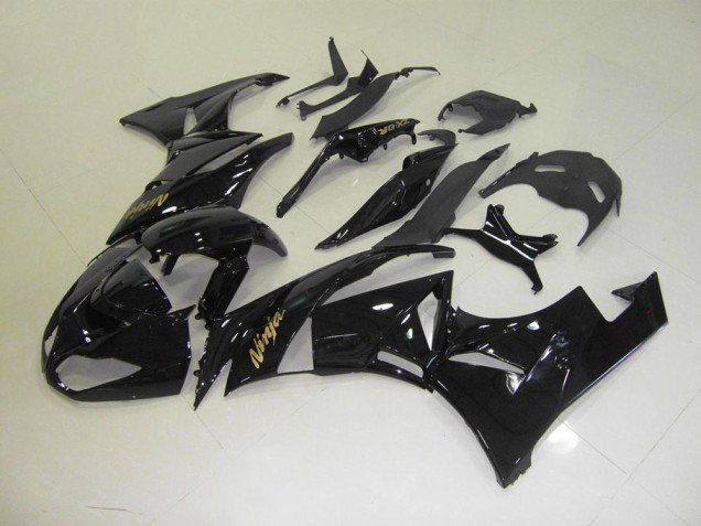 Cheap 2009-2012 Black with Gold Sticker Kawasaki ZX6R Motorbike Fairing Cheap 2009-2012 Black with Gold Sticker Kawasaki ZX6R Motorbike Fairing