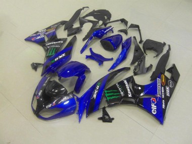 Cheap 2009-2012 Blue Monster Kawasaki ZX6R Bike Fairing Kit