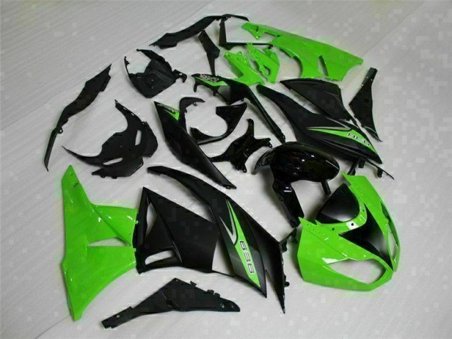 Cheap 2009-2012 Black Green 636 Kawasaki ZX6R Motorcycle Bodywork Cheap 2009-2012 Black Green 636 Kawasaki ZX6R Motorcycle Bodywork