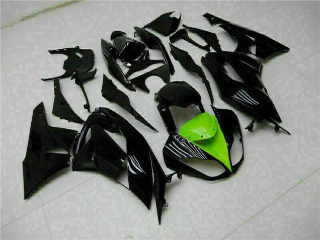 Cheap 2009-2012 Black Green Kawasaki ZX6R Moto Fairings Cheap 2009-2012 Black Green Kawasaki ZX6R Moto Fairings