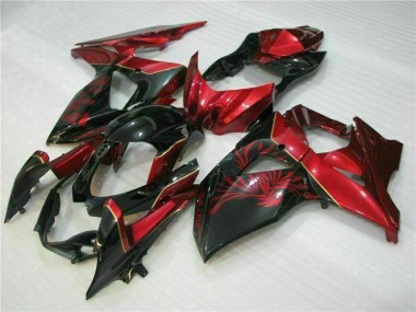 Cheap 2009-2016 Red Flame Black Suzuki GSXR1000 Motorcycle Replacement Fairings
