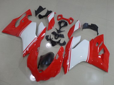 Cheap 2011-2014 Red White Ducati 1199 Motorbike Fairing