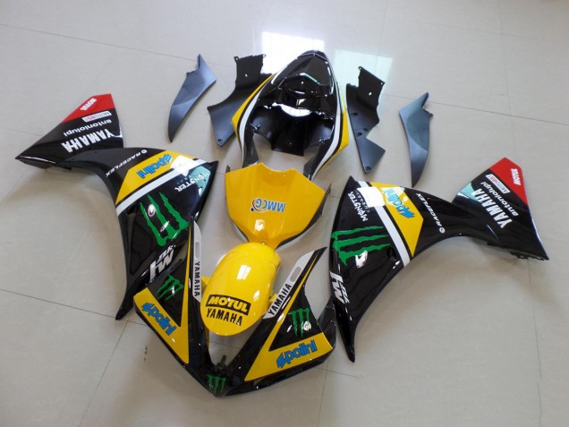 Cheap 2012-2014 Yellow Black Monster Yamaha YZF R1 Replacement Fairings Cheap 2012-2014 Yellow Black Monster Yamaha YZF R1 Replacement Fairings